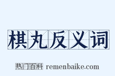 棋丸反义词是什么意思的图片